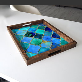Aberto Design REF005 Bandeja de Madera Maciza 48x38x4 cm